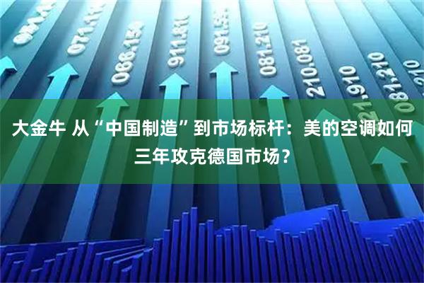 大金牛 从“中国制造”到市场标杆：美的空调如何三年攻克德国市场？
